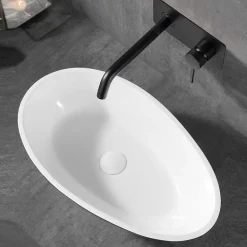 Robinet mitigeur mural à encaster XX0539B avec corps d'encastrement noir mat