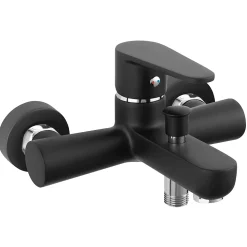 Robinet mitigeur mural de baignoire ALGEO BLACK noir - SANIVERRE