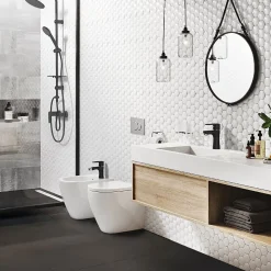 Robinet mitigeur Noir pour bidet ALGEO BLACK - SANIVERRE