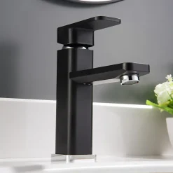 Robinet mitigeur pour lavabos vasques 1233CB chromé/noir