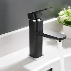 Robinet mitigeur pour lavabos vasques 1233CB chromé/noir