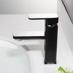 Robinet mitigeur pour lavabos vasques 1233CB chromé/noir