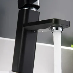 Robinet mitigeur pour lavabos vasques 1233CB chromé/noir