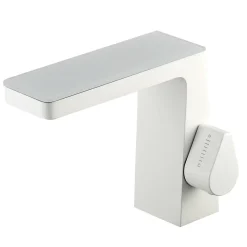 Robinet mitigeur pour lavabo ou vasque NT7320 effet cascade - noir mat, gun métal ou blanc mat Noir