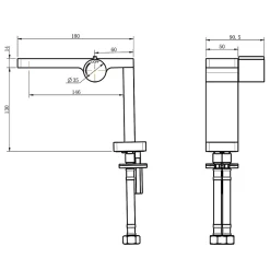 Robinet mitigeur pour lavabo ou vasque NT3110C - finition chromée