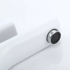 Robinet mitigeur pour vasque ou lavabo 4024CW chromé blanc