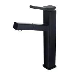 Robinet mitigeur vasque avec bec extractible Noir- Graffias