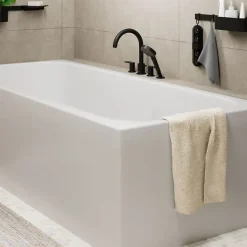 Robinet mélangeur bain douche 4 trous HANSGROHE Vernis Blend noir mat