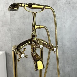 Robinet mélangeur de bain sur pied Doré - Maddalena