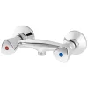 Robinet mélangeur mural pour douche entraxe 150 mm Mâle 15 x 21 en laiton chromé Grenvik