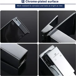 Robinet Salle de Bain Cascade Robinet de Lavabo en Laiton Mitigeur de Salle de Bain Chromé Forme Carré
