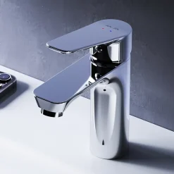 Robinet Salle de Bain Mitigeur de lavabo, Chromé, Hit taille M, FTA02200 AM.PM