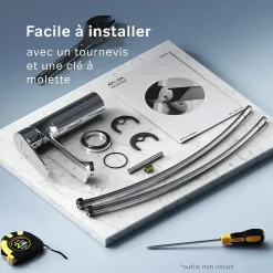 Robinet Salle de Bain Mitigeur de lavabo, Chromé, Hit taille M, FTA02200 AM.PM