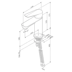 Robinet Salle de Bain Mitigeur de lavabo, Chromé, Hit taille M, FTA02200 AM.PM