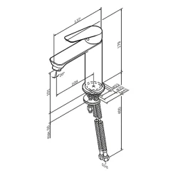 Robinet Salle de Bain Mitigeur de lavabo, Chromé, Hit taille M, FTA02200 AM.PM