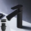 Robinet Salle de Bain Mitigeur lavabo avec bonde clic clac, Noir, taille S, FTA82122 AM.PM