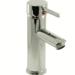 Robinet salle de bain mitigeur de lavabo chromé butée écostop et système vidage