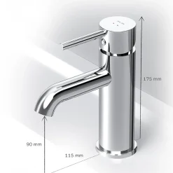 Robinet Salle de Bain Mitigeur de lavabo, Chromé, taille M, FPA02100 AM.PM
