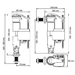 Robinet universel SX télescopique - Raccord diam : 3/8