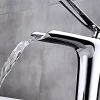 Robinet vasque jet cascade, style contemporain - Chromé
