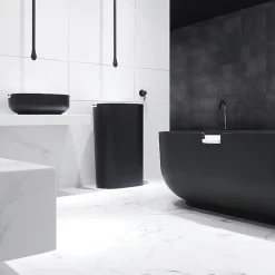 Robinetterie pour installation au plafond DROP 135 - longueur 135cm - finition Noir mat