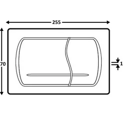 Roca Plaque de commande ROCA ACTIVE 52-B double touche Chromé mat (A8901150B2)