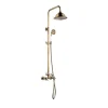 ROUSSEAU Colonne de douche avec robinet melangeur Retro - Vieux-bronze