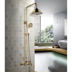 ROUSSEAU Colonne de douche avec robinet mélangeur Retro - Vieux-bronze