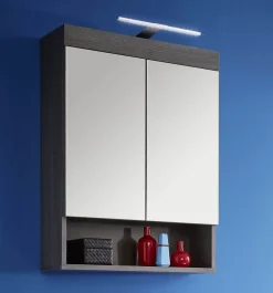 RUNNER MOON - Meuble de salle de bain - Armoire de toilette en mélaminé. L-H-P: 58x75x18 cm