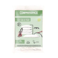 Sac de rangement sous vide Compactor Compresspack L. 100 x l. 80 cm vendu par 2