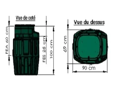 SANIREL 420 EVO Pompe de relevage maison individuelle EAUX CHARGEES (WC) mono pompe GRI