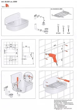 Sanit (Groupe Nicoll/Aliaxis) Poste d eau pour fixation murale, blanc (60001010099)