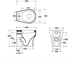 Sanitaires De Salle De Bain Au Sol Avec Design Moderne Et Vidange Décalée - Soave