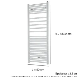 Sèche serviette eau chaude Acova Angora noir 615W