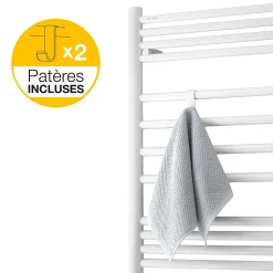 Sèche serviette eau chaude Acova Angora gris 460W