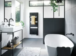 Sèche serviette électrique Sauter Asama II noir + soufflerie 1750W