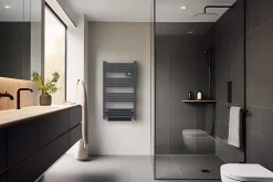 Sèche serviette électrique Carrera Alani gris + soufflerie 1500W