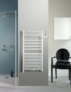 Sèche serviette mixte électrique 300W / eau chaude 460W Acova Angora