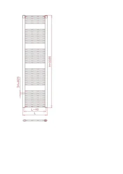 Sèche serviette Thermal Trend blanc 168x60 cm (KD6001680)
