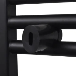 Sèche serviettes eau chaude à rails incurvés noir 500 x 764 mm