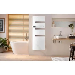 Sèche-serviette connecté mât à gauche SERENIS 1750W blanc - ATLANTIC - 850512