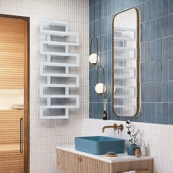 Sèche-serviette eau chaude blanc de 655mm de haut et 400mm de large - 316 Watt - BOO655/400ZXB