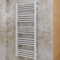 Sèche-serviette eau chaude blanc de 1380mm de haut et 600mm de large - 683 Watt - FIO1380/600SXB