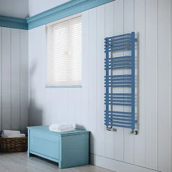 Sèche-serviette eau chaude bleu distant de 1140mm de haut et 300mm de large - 362 Watt - ALE1140/300ZX5023
