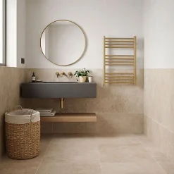 Sèche-serviette eau chaude doré de 660mm de haut et 580mm de large - 327 Watt - FIO660/580SXBRA