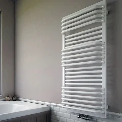 Sèche-serviette eau chaude blanc de 1240mm de haut et 500mm de large - 744 Watt - POC1240/500SXB
