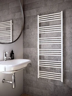 Sèche-serviette eau chaude blanc de 1140mm de haut et 480mm de large - 471 Watt - FIO1140/480SXB