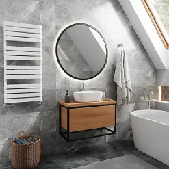 Sèche-serviette eau chaude blanc de 785mm de haut et 500mm de large - 551 Watt - WAR785/500TBSXB
