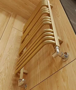 Sèche-serviette eau chaude doré de 760mm de haut et 300mm de large - 257 Watt - ALE760/300SXBRA