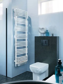 Sèche-serviette électrique blanc de 1140mm de haut et 500mm de large - 600 Watt - ALE1140/500E8BBLO